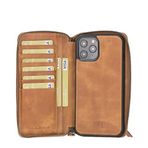 Bouletta Pouch MW Deri Telefon Kılıfı iPhone 12 6.7inç TN11 Taba RFID