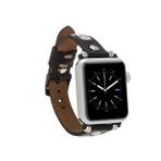 Bouletta ST RST1 38-40-41 mm Taşlı Apple Watch Uyumlu Deri Kordon