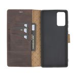 Bouletta WalletCase Kapaklı Deri Telefon Kılıfı RFID Note 20 TN03 Kahve