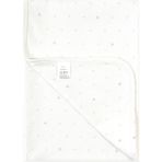 Boumini 80x80 cm %100 Pamuklu Çift Katlı Bebek Battaniyesi Beyaz - Yenidoğan