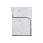 Boumini 80x80 Cm %100 Pamuklu Çift Katlı Bebek Battaniyesi Kelebekler Lila