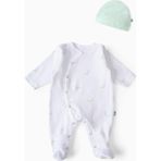 Boumini Bebek Patikli Tulum Şapka Set Yeşil - Prematüre