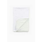 Boumini%100 Pamuklu Çift Katlı Bebek Battaniyesi 80x80 cm (Mint)