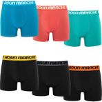 Boun Marche Erkek Boxer Likralı Premıum 6'lı Kutu Robin Bm-Cls - 2XL - Siyah - Renkli