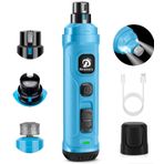Bousnic Köpekler için pençe zımpara makinesi, 2 LED lambalı, sessiz, güçlü elektrikli ayak tırnağı tıraş törpüsü, 2 hız kademeli, küçük, orta boy köpekler ve kediler için