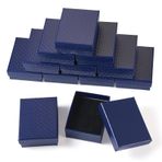 Boutigem 12 adet karton takı hediye kutusu dikdörtgen kağıt takı hediye kutuları 9 x 7 x 3,2 cm Noel, düğün, doğum günü, sevgililer günü için