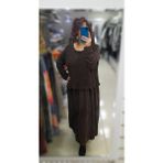 Boutique Bade Italyan Keten Elbise - Kahverengi - Standart