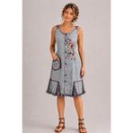 Boutique Juji BOHEM TASARIM AYARLANABİLİR BAĞCIKLI TENCEL KUMAŞ ELBİSE