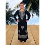 Boutique Venüs Şile Bezi Elbise Siyah Beyaz
