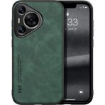 Bovinox Huawei Pura 70 Kamera Korumalı Kılıf Deri Görünümlü Tam Koruma Vintage Premium Deri Lansman Kılıf - Yeşil - Renk