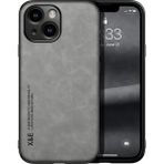 Bovinox Iphone 15 Kamera Korumalı Kılıf Deri Görünümlü Tam Koruma Vintage Premium Deri Lansman Kılıf - Kahverengi - Renk