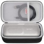 BOVKE Hard Travel Speaker Case Bose SoundLink Flex Bluetooth Taşınabilir Hoparlör, Bluetooth Hoparlör Bose Charger için Ekstra File Çanta, Şarj Kablosu, Siyah + Gri