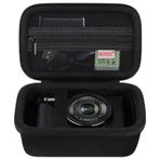 BOVKE Önemli dava Canon PowerShot G7X Mark III / G7 X Mark II Digital 5K Vlogging Camera,Canon Canon canlı Aktarma Video Kamera USB Kablolar ve Ekstra Bateriler için Mesh Pocket'le Travel Case,Siyah