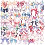 Bowknot çıkartma, karikatür fiyonk çıkartması, 50 adet, kaykay, grafiti, çıkartma, motosiklet, bisiklet, snowboard, bagaj, dizüstü bilgisayar, araba çantası, çocuklar ve gençler için, su geçirmez