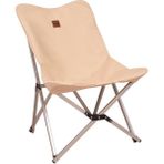 Box&Box Alüminyum Katlanabilir Kamp Sandalyesi, Piknik Sandalyesi, Taşıma Çantalı, Kumaş, Krem