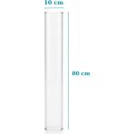 Box&Box Pelet Sobası Için Borosilikat Cam Boru 80 cm