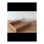 BOXSTATION 15x25x5 Asetat Kapaklı Kraft Kutu 10 Adet