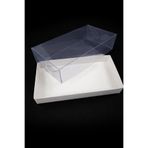 BOXSTATION 20X10X5 asetat kapaklı beyaz kutu 10 aset