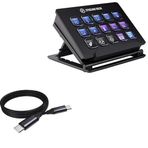 BoxWave Elgato Stream Deck ile Uyumlu Kablo - DirectSync PD Kablosu (3 ft) - USB-C - USB-C (100W), Tip C Örgülü Şarj ve Hızlı Senkronizasyon - Siyah