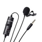 Boya by-M1 akıllı telefon ve Canon/Nikon Kamera için 3,5 mm Lavalier-mikrofon, siyah, kullanma kılavuzu İngilizce dil