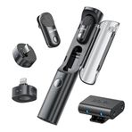 BOYA Magic Al-Powered Transformable Mini Wireless Mikrofon - SKU02 - iPhone/Android/PC/Kamera için - 4 Form-in-1 Mikrofon, 7g Hafif, AI Gürültü Azaltma, 48kHz/24bit, APP Kontrolü, 328ft Aralık,