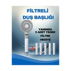 Boyacıperi Filtreli Duş Başlığı 5 Yedek Filtre | Su Arıtmalı, Klor Ve Kireç Önleyici, Yüksek Basınçlı