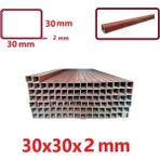 Boyalı (2mt) 30 x 30 x 2 mm Kutu Profil Boru Metal 30X30X2 Demir Dikdörtgen Biçiminde Koku Yapmaz