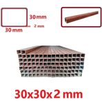 Boyalı 2mt 30 X 30 X 2 Mm Kutu Profil Boru Metal 30x30x2 Demir