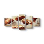 Boyama Gelincikler Tablosu 127 x 56-5 Parçalı