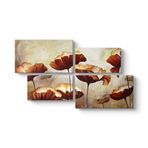 Boyama Gelincikler Tablosu 143 x 83-4 Parçalı