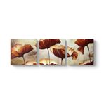 Boyama Gelincikler Tablosu 186 x 60-3 Parçalı