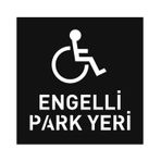 Boyama Şablonu Engelli Park Yeri Alüminyum 100x100cm