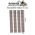 Boyanabilir Ahsap Maket Cit 4 Adet 30X4 Cm Dekoratif Minyatur Bahce Citi Proje Tasarim Okul Hobi