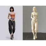 boyanabilir anime biblo 3D Tasarım Estetik Anime Kız Biblosu - Sanat ve Hobi Tutkunları İçin Yaratıcı Hediye