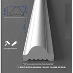 Boyanabilir Dekoratif Pvc Duvar Çıtası 2.5 Cm 1 Boy 240 Cm Duvar Süsleri Koridor Salon Çıta Tasarım