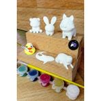 Boyanabilir Hayvanlar Figür Seti, 6 Eğitici Figür, 3D Montessori Oyuncak,çocuklar Için Aktivite Hobi - Beyaz - 5