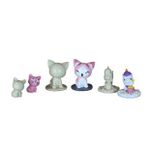 Boyanabilir Polyester Poliüretan Ham Obje 3 Biblo Set Kedi Unicorn