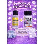 boyansa 1 adet rich beyaz kumaş boyası + tek yıldız sabitleme ( öpücüklü T-Shirt özel boyama seti )