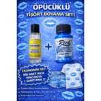 boyansa 1 adet rich mavi kumaş boyası + tek yıldız sabitleme ( öpücüklü T-Shirt özel boyama seti )