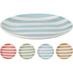 Boyner Evde 1 Adet Seramik Çok Renkli Yemek Tabağı Soft Desenli Çizgili 27CM 4ASS.
