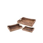 Boyner Evde Kahverengi Tepsi SERVING TRAY MANGO WOOD 3PCS