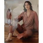 Boyraz Kadın Süet Boydan Düğmeli Pijama Takımı 02020 - 1 Adet Gül Kurusu-2XL