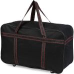 Boyraz Valiz Siyah Kulplu Büyük Boy Valiz,Seyahat Çantası,Büyük Boy Outdoor ,Tekerlekli Çanta - 46 x 66 x 24 cm