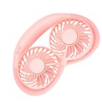 Boyun Bandı USB Fan Taşınabilir Spor Plastik Asma Boyun 3 Hızlı LED Şarj Edilebilir Bandı USB Fanusb Fan Fanneck Asma Ction Ürün Tasarımı (PINK)