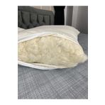 Boyun Fıtığı Ve Boyun Düzleşmesi Için Doğal %100 Kokusuz Yün Yastık 50x70 1350 Gr