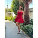 Boyundan Askılı Mini Kloş Elbise