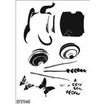 Boyutlu Desen Stencil Şablon (25x35) By-048