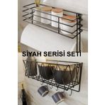 boz concept home Mutfak Rafı Lüks Baharatlık Kağıt Havlu Mutfak Sepet Raf Dekoratif Baharatlık Düzenleyici Sepet