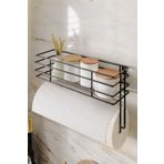 boz concept home Yapışkanlı Mutfak Rafı Lüks Baharatlık Kağıt Havlu Mutfak Düzenleyici Baharatlık