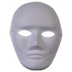 Bozkırlı Boyanabilir Karton Maske Lastikli - Beyaz